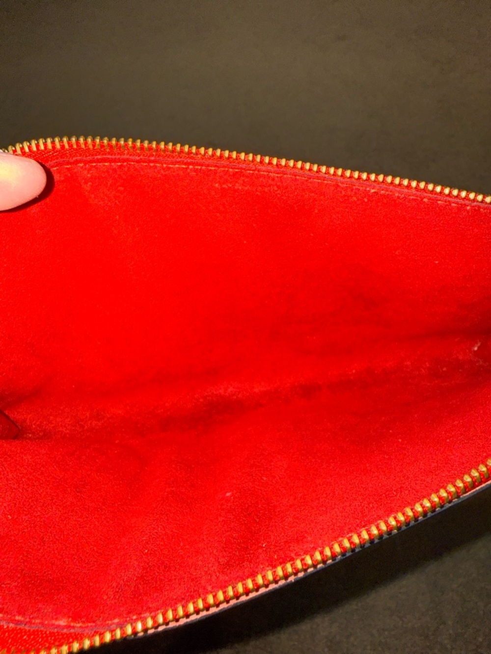 Louis Vuitton Red Epi Leather Wristlet - Authentic - Picture 8 of 9